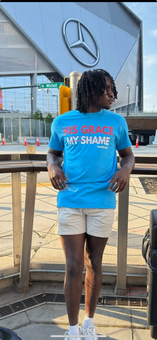 HIS GRACE COVERS MY SHAME TEE SHIRT - Just Faith No Fear