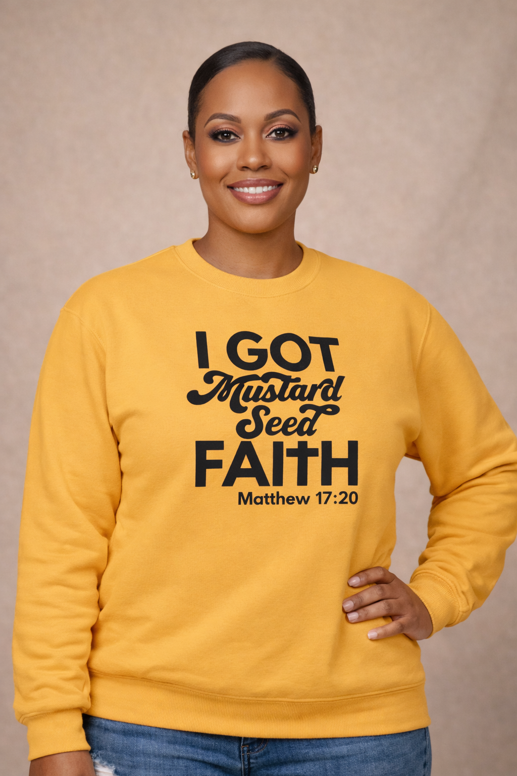 MUSTARD SEED FAITH SWEATSHIRT - Just Faith No Fear