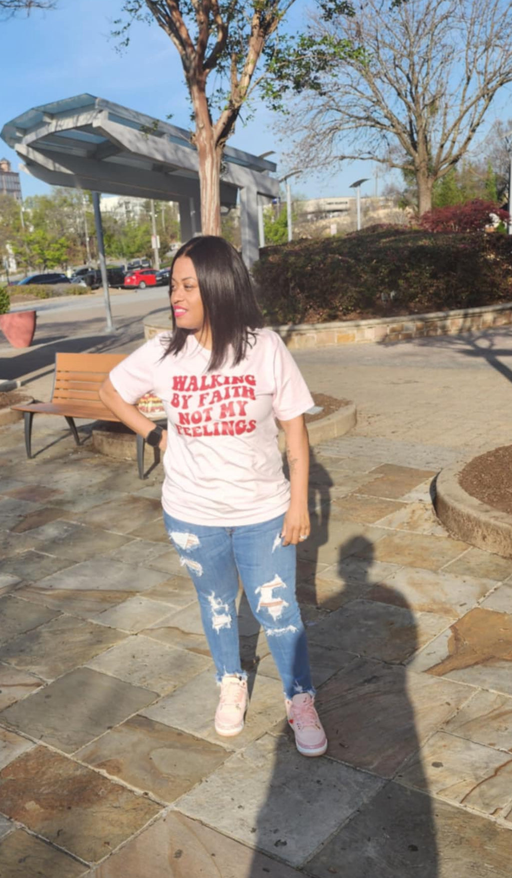 WALKING BY FAITH TEE - Just Faith No Fear