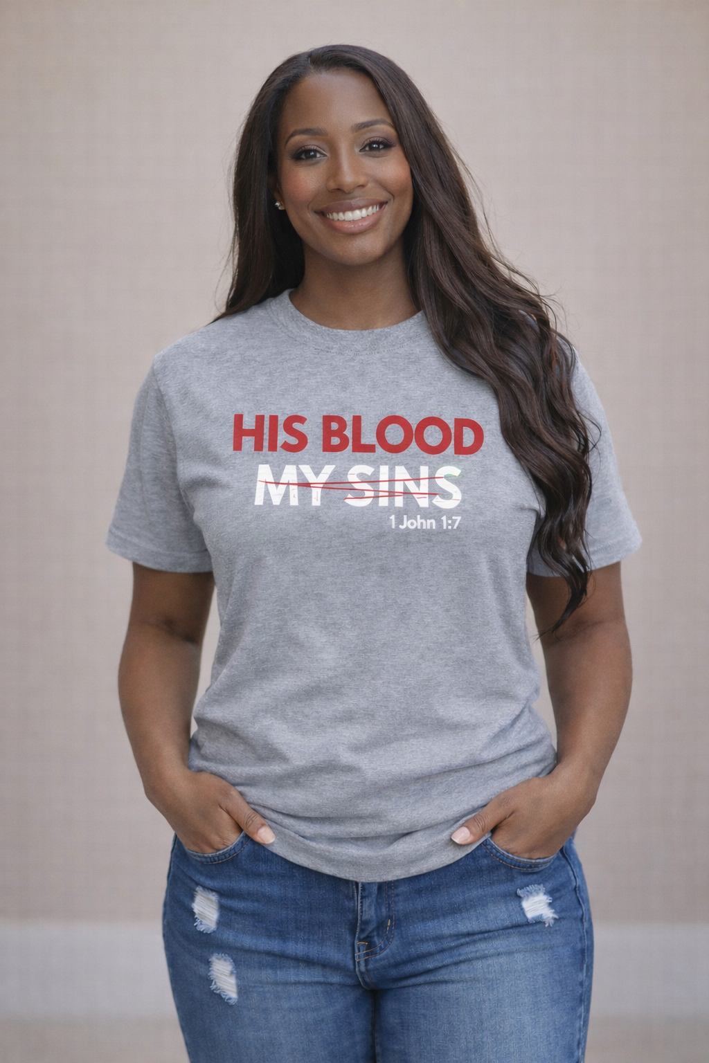 HIS BLOOD TEE SHIRT - Just Faith No Fear