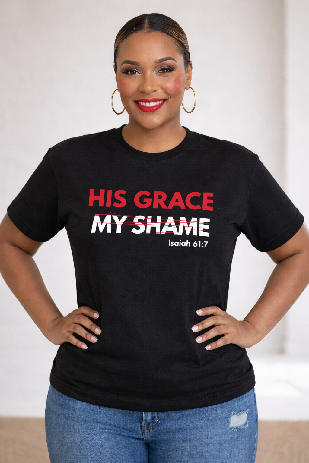 HIS GRACE COVERS MY SHAME TEE SHIRT - Just Faith No Fear