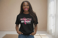 THE BATTLE IS THE LORD'S CANCER AWARENESS T- SHIRT - Just Faith No Fear