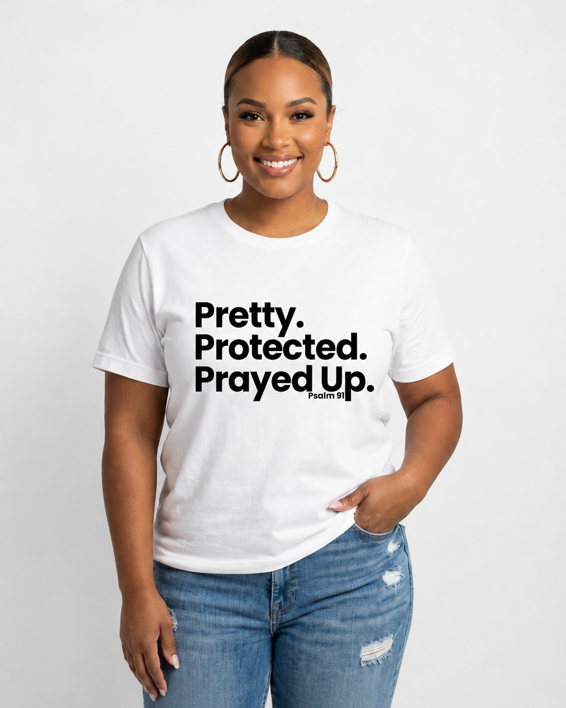 PRETTY PROTECTED PRAYED UP TEE