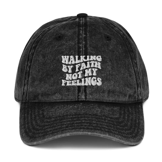 WALKING BY FAITH VINTAGE HAT - Just Faith No Fear